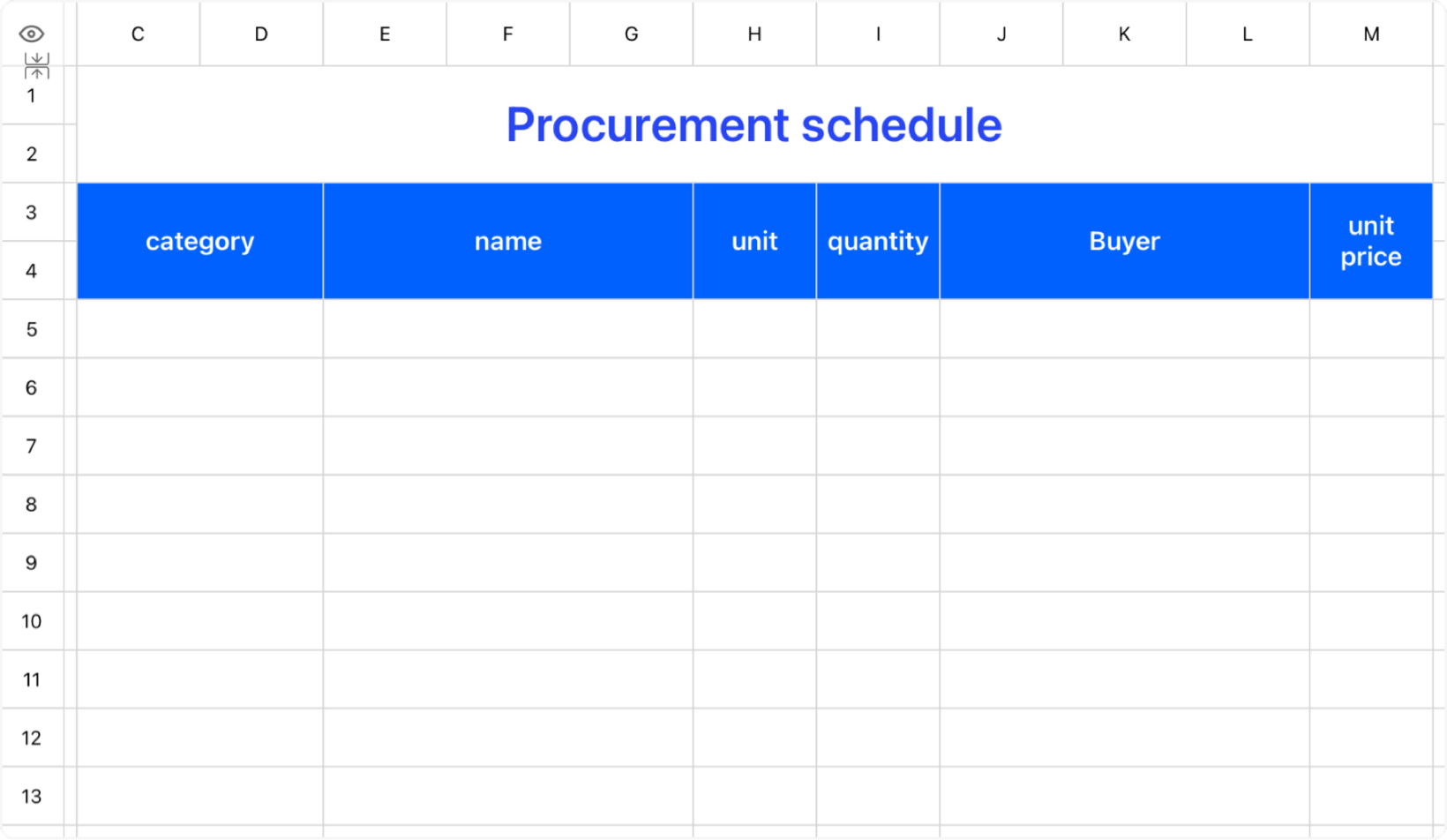 Purchasing schedule 12